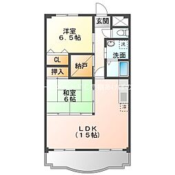 みゆきサンプラザ 2SLDKの間取図画像