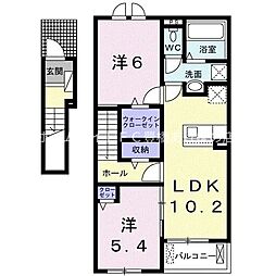 パークサイドベル2 2LDKの間取図画像