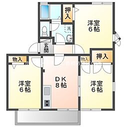 フレグランス新栄B 3DKの間取図画像