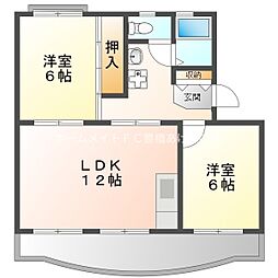 カメリア栄 2LDKの間取図画像