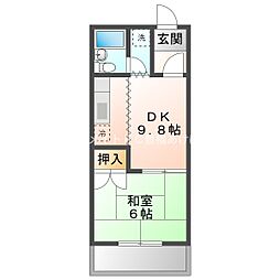 ライフタウン山口 1DKの間取図画像