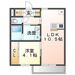 グリーンハイツM 1LDKの間取図画像