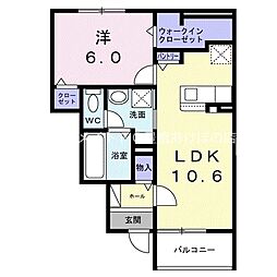 コーポひかりA 1LDKの間取図画像