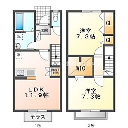 セントラル前芝 2LDKの間取図画像