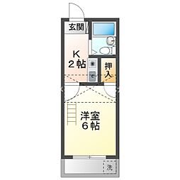 アーバンライフ東郷町 1Kの間取図画像