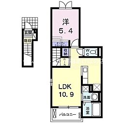 シオン 1LDKの間取図画像