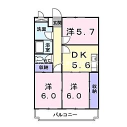シャルマン・K&L 3DKの間取図画像