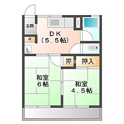 坂上アンビロン 2DKの間取図画像