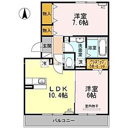 ファームヴィレッジ 2LDKの間取図画像