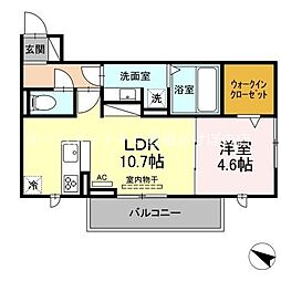フイーミュール 1LDKの間取図画像