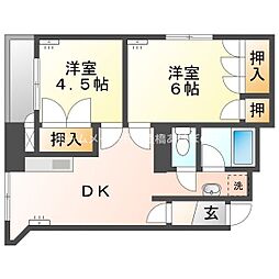 ユトリロ新川 2DKの間取図画像