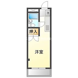 梅田ビル ワンルームの間取図画像