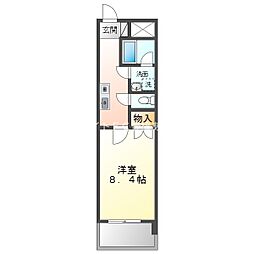 エスペランザ 1Kの間取図画像