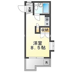 メゾン・ド・ラパン ワンルームの間取図画像