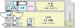 Attirant西三国 1LDKの間取図画像