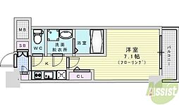 OrchidResidence新大阪 1Kの間取図画像
