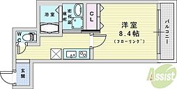 フジパレス大桐サウス 1Kの間取図画像