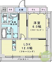 シティコート新大阪 1LDKの間取図画像