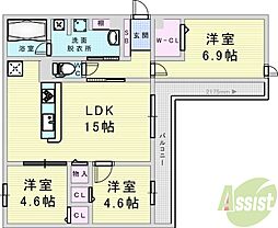 Rising Hills II 3LDKの間取図画像