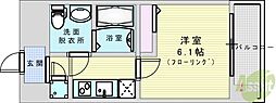 エスリード北大阪レジデンス 1Kの間取図画像