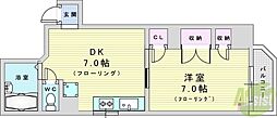 セレスティアル東三国 1DKの間取図画像