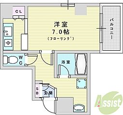 メゾン三和ドライ 1Kの間取図画像