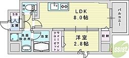 SEASONFLATS梅田NORTH 1LDKの間取図画像