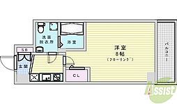 SEST新大阪 1Kの間取図画像