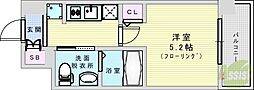 エスリード新大阪SOUTH 1Kの間取図画像
