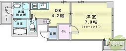 新和ルミエール 1DKの間取図画像