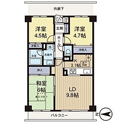 間取図画像 3LDK