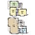 間取り：【間取り図】三方角地で陽当り良好の住宅です！