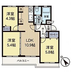 間取図画像 3LDK