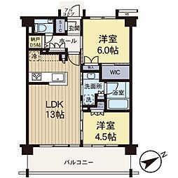 エクセレントシティ日吉本町ガーデン 2LDKの間取図画像