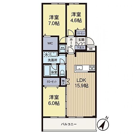3LDK 間取り