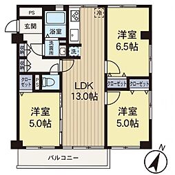 鷺沼スタードエリング 3LDKの間取図画像