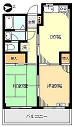 第13まさひろ商事ビル 2DKの間取図画像