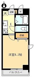 パークハウス仲町 1Kの間取図画像