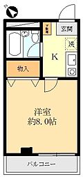 第38まさひろ商事ビル 1Kの間取図画像