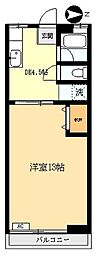 清田マンション 1DKの間取図画像