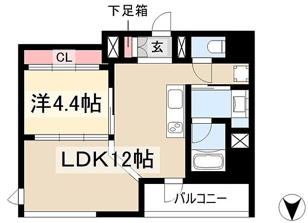 レジデンスT・L新栄 ｜愛知県名古屋市中区新栄1丁目(賃貸マンション1LDK・2階・42.94㎡)の写真 その2