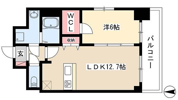 プレサンス栄ライズ ｜愛知県名古屋市中区新栄2丁目(賃貸マンション1LDK・13階・44.42㎡)の写真 その2