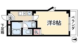 四季 1階1Kの間取り