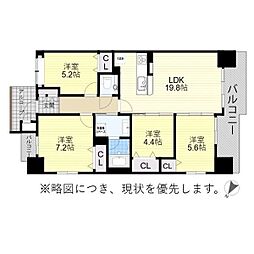 エルグランデ笠寺駅前 3階4LDKの間取り