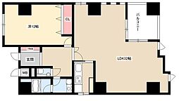 バードヒル伏見 4階1LDKの間取り