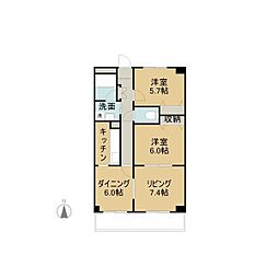 ハーモニアス桜本町 3LDKの間取図画像