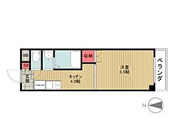 セントラル瑞穂 6階1Kの間取り