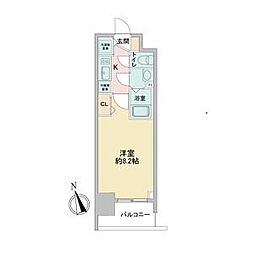 プレサンス上前津グレース 4階1Kの間取り