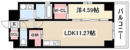フォルティス今池 11階1LDKの間取り