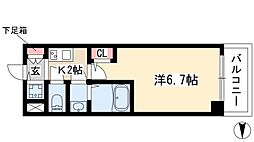 オーキッドレジデンス鶴舞 1Kの間取図画像
